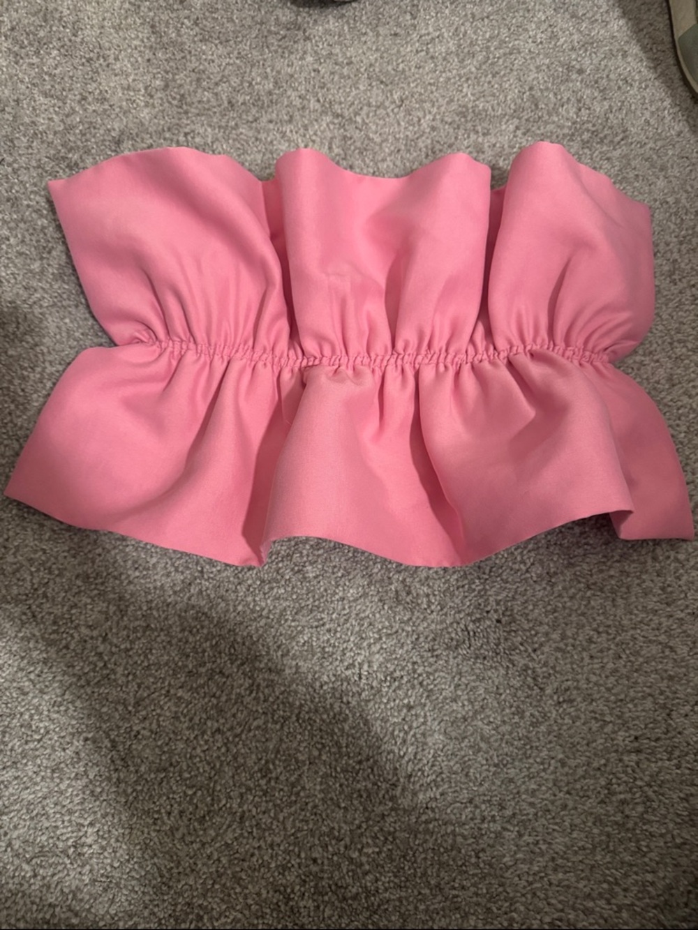 Zara Pink Ruffled Strapless Bandeau